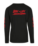 RIDR Apparel Custom Longsleeve Bike = Life Red
