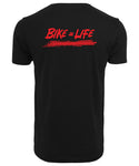 RIDR Apparel Custom T-shirt Bike = Life Red