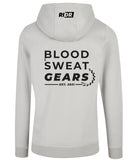 Blood Sweat Gears Heavy Hoodie Grey | RIDR Apparel | Bikelife clothing