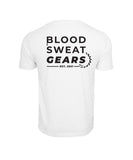 Blood Sweat Gears T-shirt White | RIDR Apparel | Bikelife clothing