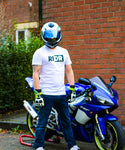 White RIDR T-shirt bikelife apparel